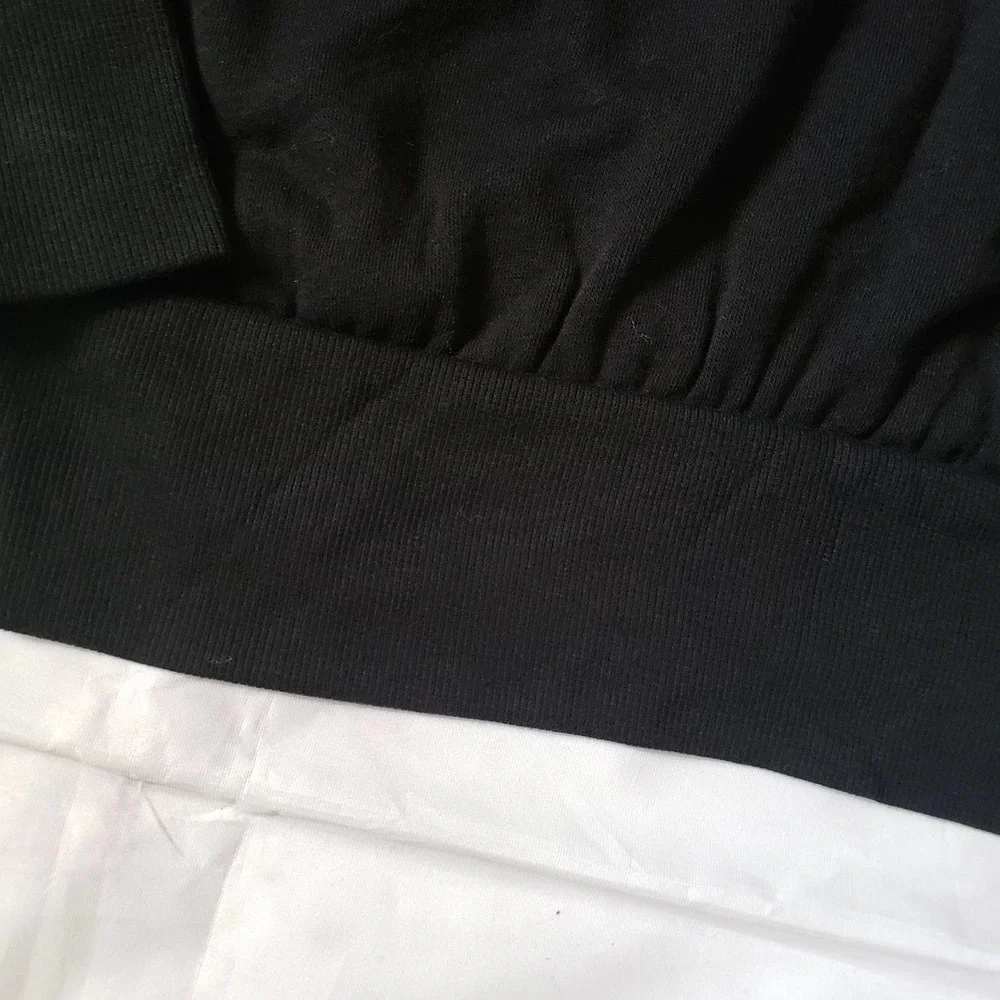 OLD NAVY black cropped top pullover sweatshirt M - Picture 5 of 7